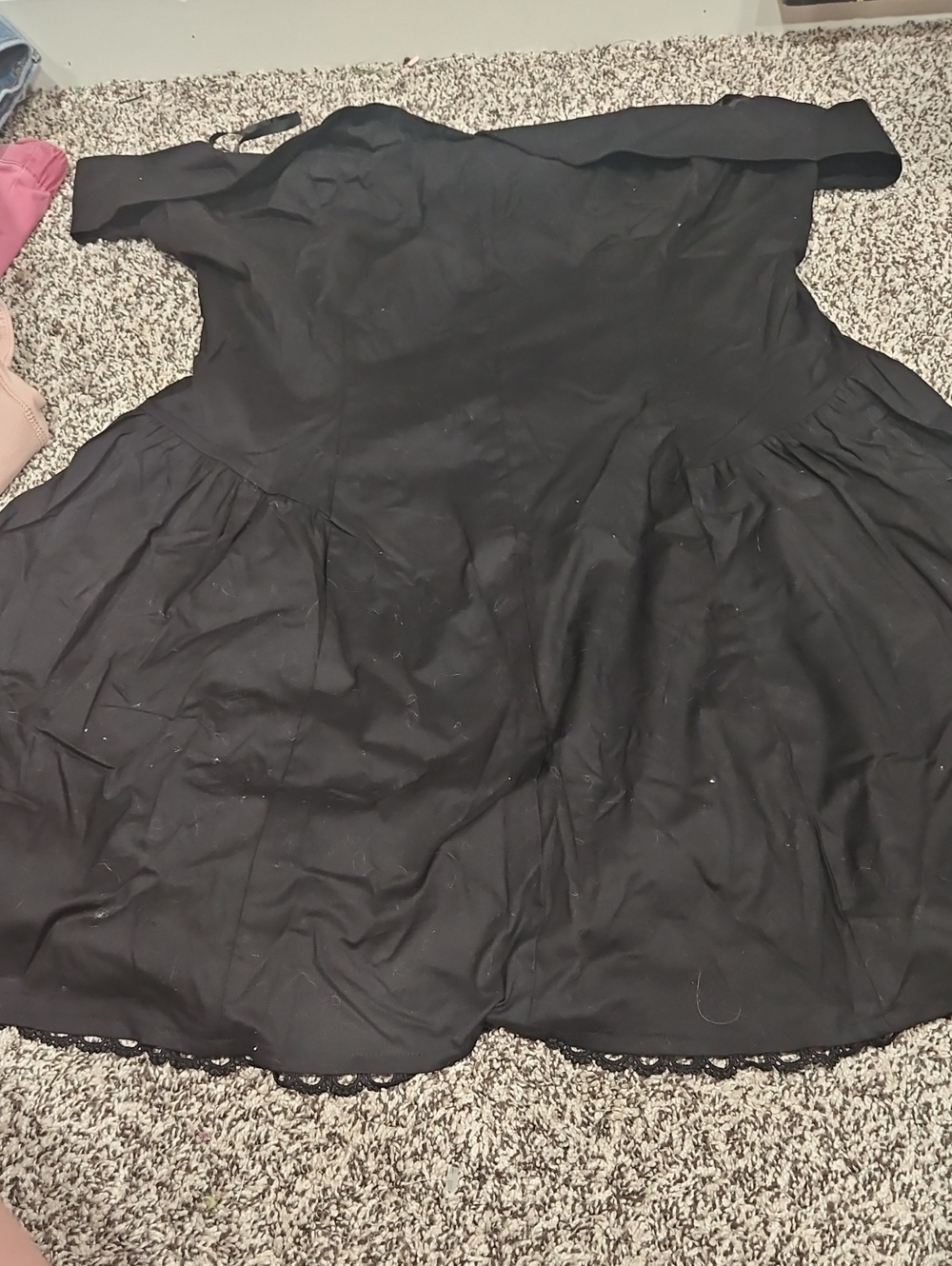 Francesca's Collections Black Off-Shoulder Girls' Party Dress